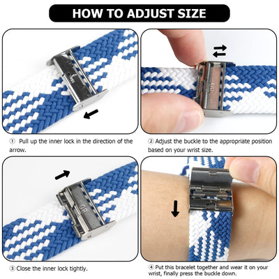 Nepfaivy Compatible With Apple Watch Band - 38mm 40mm 41mm 42mm 44mm 45mm 49mm Braided Stretchy Sport Band For Apple Watch Series SE 8 7 6 5 4 3 2 1, Women Men Nylon Fabric Elastic Loop Breathable Wat