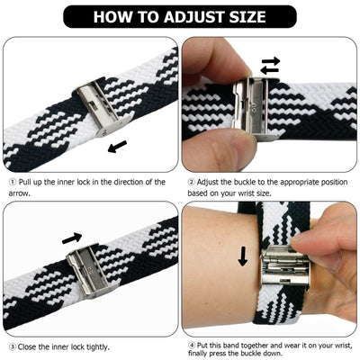 Nepfaivy Compatible With Apple Watch Band - 38mm 40mm 41mm 42mm 44mm 45mm 49mm Braided Stretchy Sport Band For Apple Watch Series SE 8 7 6 5 4 3 2 1, Women Men Nylon Fabric Elastic Loop Breathable Wat