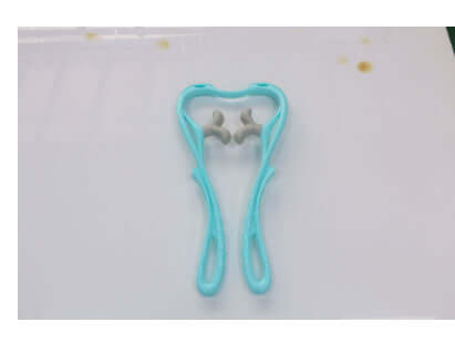 Multifunctional Manual Six-wheel Neck Massager Massage Relieve Roller Massage Tool in blue color with ergonomic design.