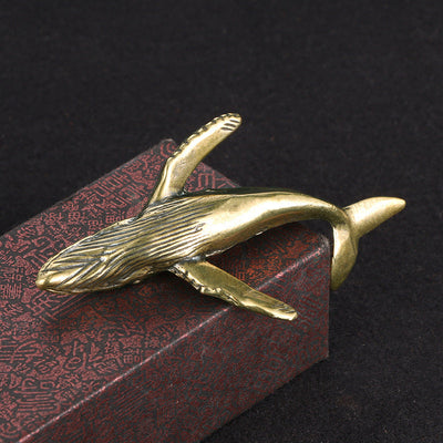 Creative Gift Brass Home Accessories OrnamentsCreative Gift Brass: Accesorios de Hogar con Diseño de Ballena en Latón
