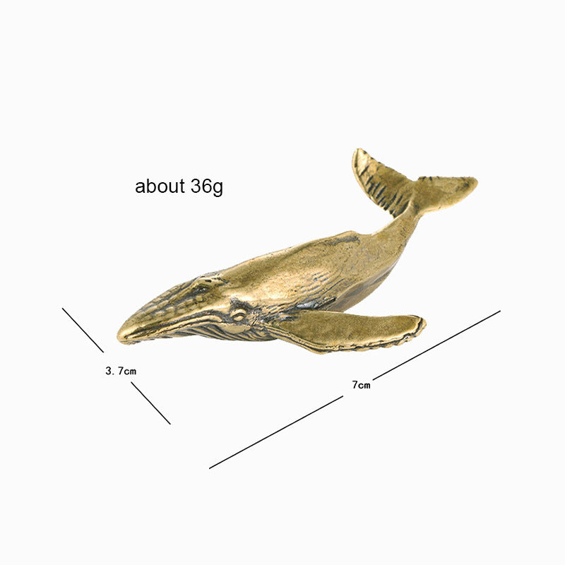 Creative Gift Brass Home Accessories OrnamentsCreative Gift Brass: Accesorios de Hogar con Diseño de Ballena en Latón