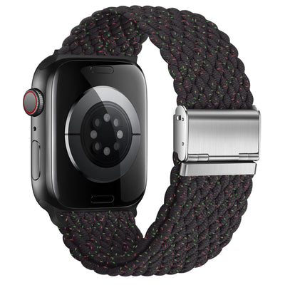 Nepfaivy Compatible With Apple Watch Band - 38mm 40mm 41mm 42mm 44mm 45mm 49mm Braided Stretchy Sport Band For Apple Watch Series SE 8 7 6 5 4 3 2 1, Women Men Nylon Fabric Elastic Loop Breathable Wat